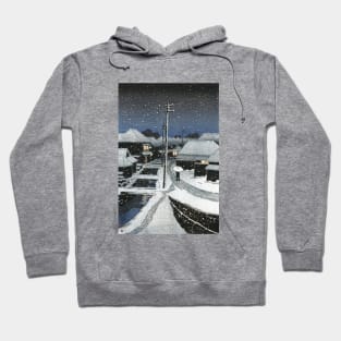 Evening Snow at Terajima Village by Kawase Hasui Hoodie